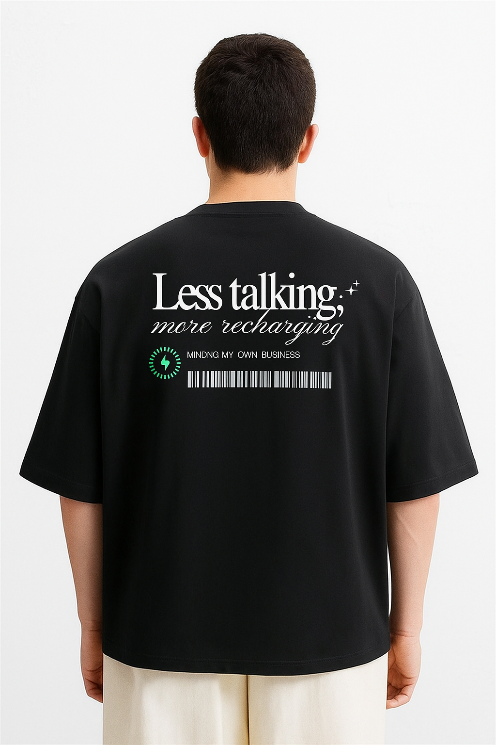 Actions Over Words – Minimal Oversized Unisex Tee